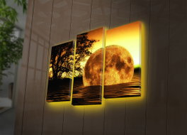 Wallity 3PATDACT-26 Lienzo Decorativo Iluminado con LED de 3 Piezas